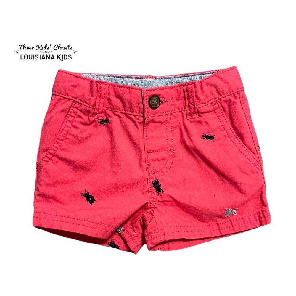 Carter's 6m Coral Embroidered Bug Shorts
